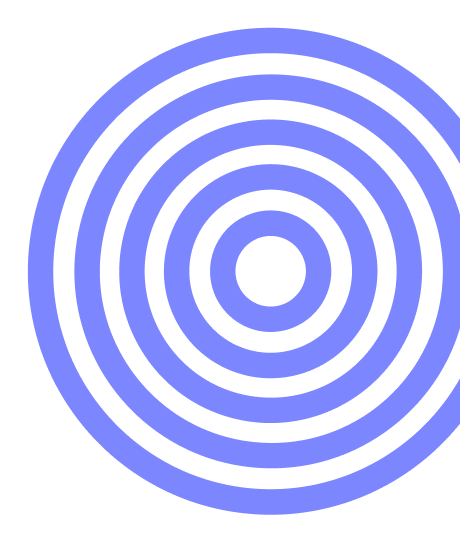 Blue concentric circles decoration