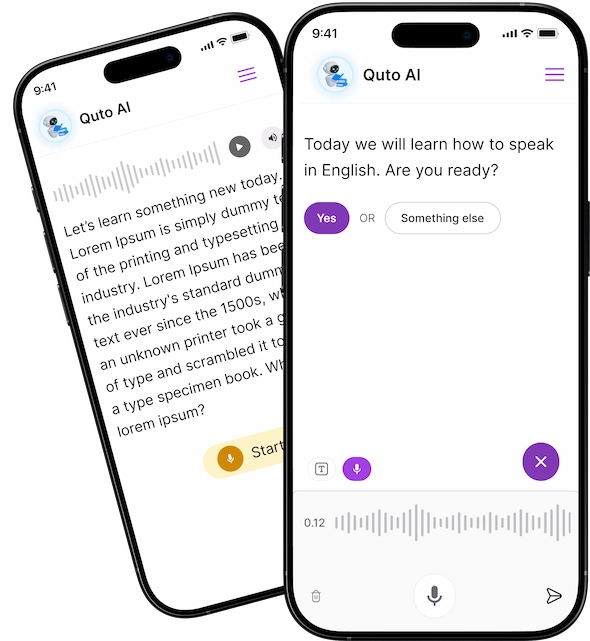 Quto mobile app interface
