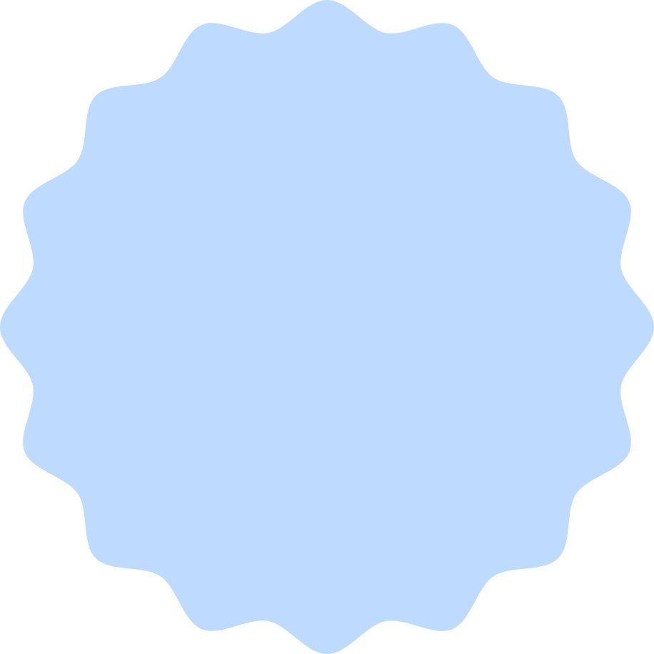 Light blue curvy circle