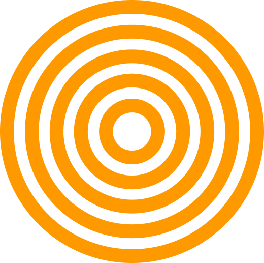 Orange concentric circles decoration